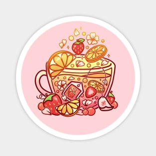 Strawberry Lemonade Teacup Magnet